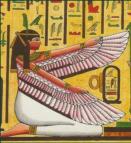 Mujer con una pluma de avestruz sobre la cabeza (la pluma es su jerogl�fico)